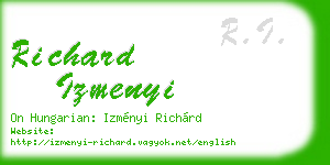 richard izmenyi business card