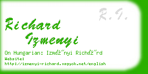 richard izmenyi business card